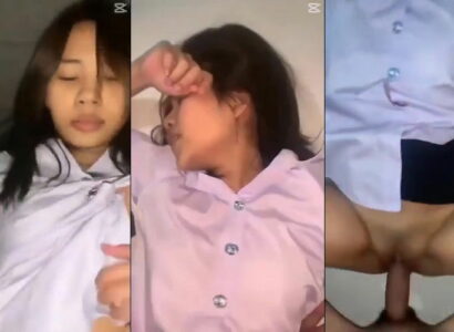 Em nữ sinh trong bộ đồng phục trốn học đi nhà nghỉ