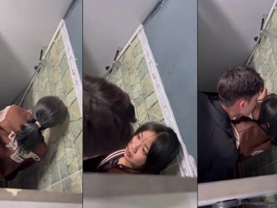 Lén quay được cặp đôi làm tình lén lút trong wc