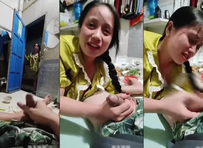 Quay tay quên đóng cửa thì em hàng xóm thấy và cái kết phê chim